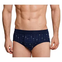 SCHIESSER  Essentials Sportslips navy blau kariert M 2er Pack