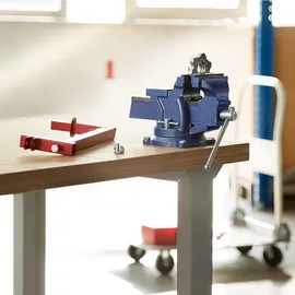 Tectake Schraubstock 360° drehbar mit Amboss - 125 mm
