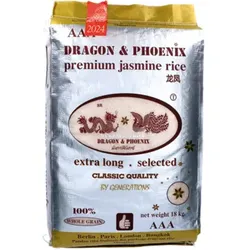 Dragon & Phoenix Jasminreis Premium Qualität 100% NEUE Ernte 2025 18kg