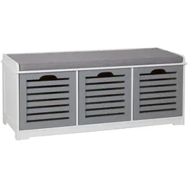 Hti-Living Sitzbank Sarah 105 x 40 x 35 cm grau / grau