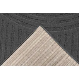Kayoom Teppich Bandito 325", Grau 160x230 cm – Pflegeleicht & Strapazierfähig - dunkelgrau,