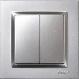 Simon Doppelschalter aus Aluminium, SIMON 10