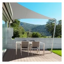 Karat Sonnensegel Wasserabweisend / Dreieckig / Grau 5 x 5 x 7 m