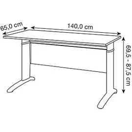 MÖBELPARTNER Schreibtisch Amatis trüffeleiche
