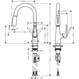 Hansgrohe Talis M51 160 2jet chrom 72815000
