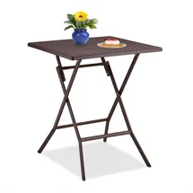 Relaxdays Klapptisch 62 x 62 x 73 cm Braun