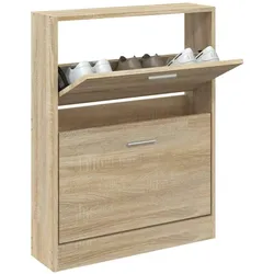 vidaXL Schuhschrank Eichen-Optik 59x17x81 cm Holzwerkstoff