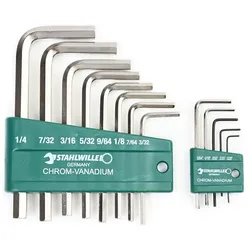 STAHLWILLE 10760aCV/13 Satz Winkelschraubendreher Zollgrößen 13 teilig - 96435502