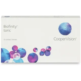 CooperVision Biofinity Toric 6 St. / 8.70 BC / 14.50 DIA / -0.25 DPT / -0.75 CYL / 180° AX