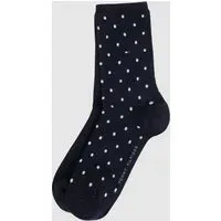 Socken mit Label-Print im 2er-Pack, Marine, 39-42