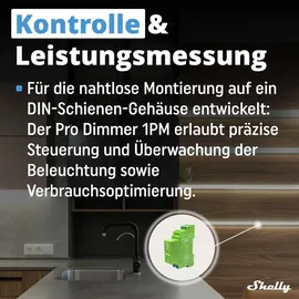 Shelly Pro 1PM, DIN-Schienen-Schaltmodul mit Strommessfunktion, 1-Kanal, Schaltaktor
