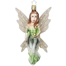 Inge-Glas® Christbaumschmuck INGE-GLAS® Weihnachts-Anhänger Fee Florindel ca.15 cm (1-tlg) bunt|grün