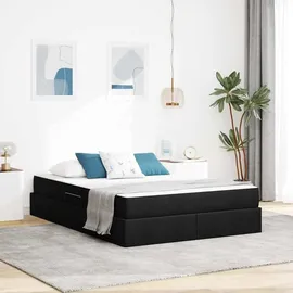 vidaXL Aufbewahrungsbett 140 x 200 cm Schwarz