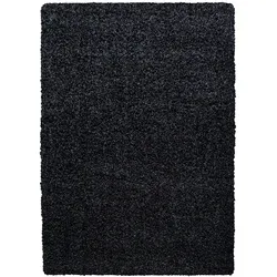 Hochflorteppich Shaggy Einfarbig Weich Flauschig Waschbar Strapazierfähig Schlafzimmer Anthrazit 240x340 cm – RHEIN von Kadima Design