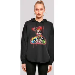 Kapuzenpullover F4NT4STIC "Powerpuff Girls Cheerleaders", Damen, Gr. M, schwarz, Obermaterial: 100% Baumwolle, casual, oversize, Langarm, Pullover, Premium Qualität