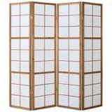 Homestyle4u Paravent Raumteiler 3 4 5 oder 6 teilig Trennwand Shoji Faltbar Braun