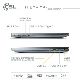 CSL R'Evolve C15 v3 15,6'' Intel N200 32 GB RAM 1 TB SSD Win11 Pro