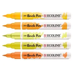 Talens ECOLINE® Brush-Pens gelb, 5 St.