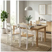 Homcom Esszimmerstuhl Holz beige 4er Set