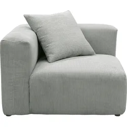 Sofa-Eckelement RAUM.ID "Gerrid", grau (hellgrau), B:108cm H:69cm T:108cm, 100% Polyester, Polsterelemente, Cord-Bezug, Modul-Eckelement, auch einzeln stellbar