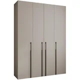 abiks möbel Drehtürenschrank COMO 180 x 245,5 x 50 cm Schwarz