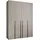 abiks möbel Drehtürenschrank COMO 180 x 245,5 x 50 cm Schwarz