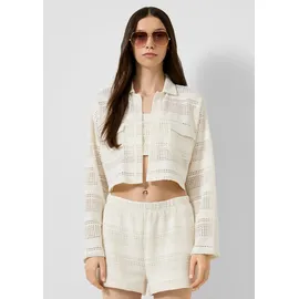 QS Leichte Jacke in Häkeloptik Beige XL