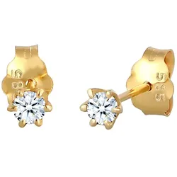 Elli DIAMONDS Klassisch Solitär Diamant (0.22 ct.) 585 Gelbgold OneSize Damen 