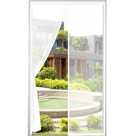 luxuskollektion Fliegengitter Tür Moskitonetz Magnet Vorhang 140 x 240 cm Weiß