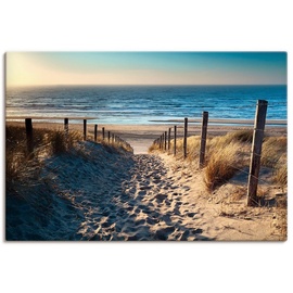 Artland Wandbild »Weg zum Nordseestrand Sonnenuntergang«, Strand, (1 St.), beige