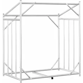 vidaXL Kaminholzregal Verzinkter Stahl 101 x 61 x 110,5 cm Schwarz