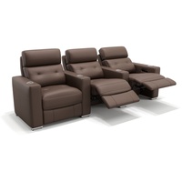 Leder 3-Sitzer Kinosofa MATERA mit Funktion - Braun