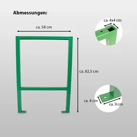 Trutzholm Werktisch Untergestell Stahlgestell Paar Traglast bis 200 kg Paar grün