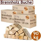 Brennholz Kaminholz Holz 5 - 500 kg Für Ofen und Kamin Kaminofen Feuerschale Grill Buche Feuerholz Buchenholz Holzscheite Wood 30 cm flameup