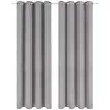 Blumtal Verdunkelungsvorhang Ösen 140 x 175 cm Grau 2 St.