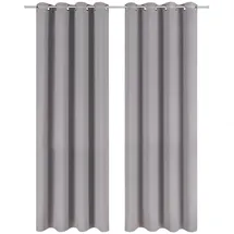Blumtal Verdunkelungsvorhang Ösen 140 x 175 cm Grau 2 St.