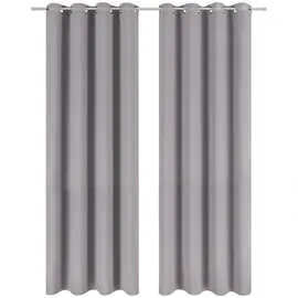 Blumtal Verdunkelungsvorhang Ösen 140 x 175 cm Grau 2 St.