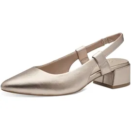 Marco Tozzi Damen Slingpumps mit Blockabsatz Vegan, Beige (Platinum), 37 EU