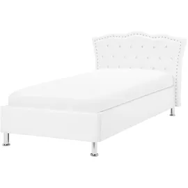 Beliani Metz 90 x 200 cm H2 Weiß/Silber