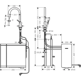 Hansgrohe Aqittura M91 Einhebelmischer Mattschwarz