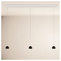 S.luce Pendelleuchte Beam LED Esstisch-Pendelleuchte Balken 160cm Schwarz, Warmweiß