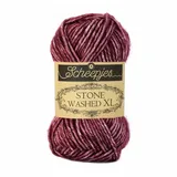 Scheepjes 1665-850 Stone Washed XL Baumwolle Garn, 70 30% Acryl, 850 Garnet, 1x50g