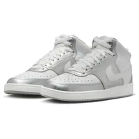 Nike Court Vision Mid-Top Sneaker Damen 108 white/metallic silver