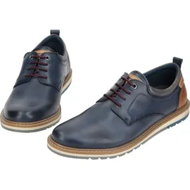 PIKOLINOS Herren Schnürschuh Leder Halbschuh sportlich elegant Berna M8J-4183, Größe:41 EU, Farbe:Blau - Blau - 41