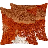 Beliani Sagenia Dekokissen 45 x 45 cm Orange