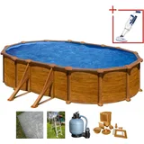 Gre Mauritius oval 500 x 300 x 132 cm Holzdekor
