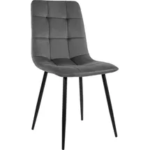 ab:stil.art.moebel Polsterstuhl Schalenstuhl Baumwolle grau