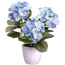 Creativ green Kunstblume CREATIV GREEN "Hortensienbusch", blau, H:32cm, Obermaterial: 85% Polyester, 15% Polyethylen, Kunstpflanzen