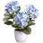 Creativ green Kunstblume CREATIV GREEN "Hortensienbusch", blau, H:32cm, Obermaterial: 85% Polyester, 15% Polyethylen, Kunstpflanzen