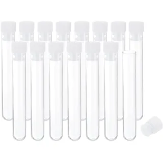 PATIKIL 3" Länge Plastik Nähnadel Aufbewahrung Halter 15 Pack Tragbare Sticknadel Nadel Zahnstocher Lagerung Rohre Koffer Box für Handwerk Stricken Klar